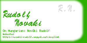 rudolf novaki business card